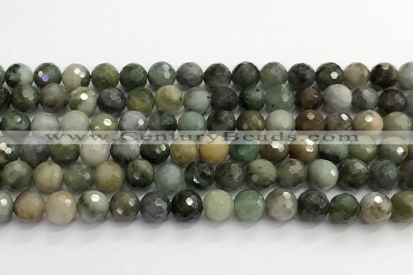 CCB794 15.5 inches 8mm faceted round jade gemstone beads wholesale