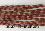 CCB811 15.5 inches 5*12mm rice red aventurine beads wholesale