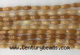 CCB812 15.5 inches 5*12mm rice pink aventurine beads wholesale