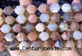 CCB857 15.5 inches 11*12mm faceted moonstone beads wholesale