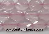 CCB915 15.5 inches 6*8mm faceted oval rose quartz beads