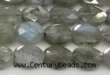 CCB927 15.5 inches 6*8mm faceted oval labradorite beads