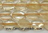 CCB931 15.5 inches 8*10mm faceted oval citrine beads