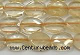 CCB931 15.5 inches 8*10mm faceted oval citrine beads