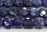 CCB977 15.5 inches 6*6mm faceted square sodalite beads