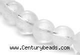 CCC08 15.5 inches 12mm round white crystal beads Wholesale