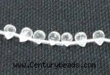 CCC264 5*7mm faceted teardrop grade A natural white crystal beads