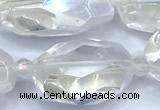 CCC635 15 inches 11*14mm - 15*20mm faceted nuggets AB-color white crystal beads