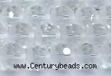 CCC640 15 inches 6mm faceted round white crystal beads