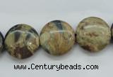 CCD03 15.5 inches 16mm flat round cordierite beads wholesale