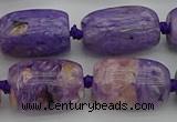 CCG114 15.5 inches 15*20mm drum charoite gemstone beads