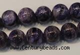 CCG33 15.5 inches 12mm round natural charoite gemstone beads