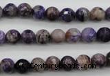 CCG52 15.5 inches 8mm faceted round natural charoite beads