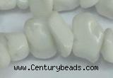 CCH284 34 inches 8*12mm white stone chips beads wholesale