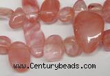 CCH334 15.5 inches 10*15mm cherry quartz chips beads wholesale