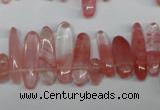 CCH341 15.5 inches 5*20mm cherry quartz chips beads wholesale