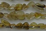 CCH673 15.5 inches 4*6mm - 5*8mm golden rutilated quartz chips beads