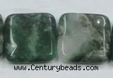 CCJ04 15.5 inches 25*25mm square natural African jade beads wholesale