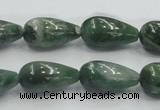 CCJ10 15.5 inches 10*20mm teardrop natural African jade beads wholesale