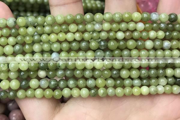 CCJ330 15.5 inches 4mm round green China jade beads wholesale