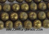 CCJ351 15.5 inches 8mm carved round plated China jade beads