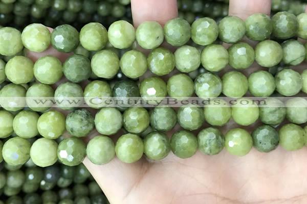 CCJ372 15.5 inches 10mm faceted round China jade beads wholesale