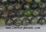 CCJ421 15.5 inches 6mm faceted round dendritic green jade beads