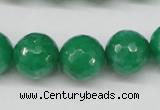 CCN1226 15.5 inches 14mm faceted round candy jade beads wholesale