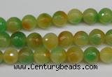 CCN1293 15.5 inches 8mm faceted round rainbow candy jade beads