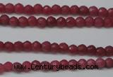 CCN1315 15.5 inches 3mm faceted round candy jade beads wholesale