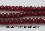 CCN1352 15.5 inches 4*6mm faceted rondelle candy jade beads