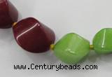CCN1544 15.5 inches 10*14mm - 20*25mm twisted tetrahedron candy jade beads