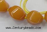 CCN1546 15.5 inches 10*14mm - 20*30mm twisted tetrahedron candy jade beads