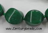 CCN1547 15.5 inches 10*14mm - 20*30mm twisted tetrahedron candy jade beads