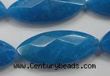 CCN1551 15.5 inches 15*40mm faceted marquise candy jade beads