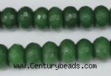 CCN156 15.5 inches 8*12mm faceted rondelle candy jade beads