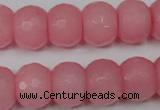 CCN163 15.5 inches 12*16mm faceted rondelle candy jade beads