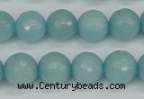 CCN1864 15 inches 12mm faceted round candy jade beads wholesale