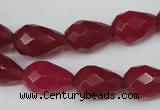 CCN191 15.5 inches 10*14mm faceted teardrop candy jade beads