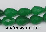 CCN194 15.5 inches 10*14mm faceted teardrop candy jade beads