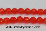 CCN1951 15 inches 6mm faceted round candy jade beads wholesale