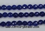 CCN1961 15 inches 6mm faceted round candy jade beads wholesale