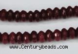 CCN1990 15 inches 5*8mm faceted rondelle candy jade beads wholesale