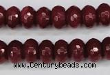 CCN1992 15 inches 8*12mm faceted rondelle candy jade beads wholesale