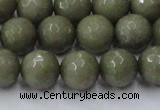 CCN2026 15 inches 12mm faceted round candy jade beads wholesale