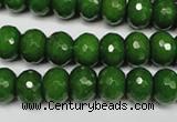 CCN2108 15.5 inches 6*10mm faceted rondelle candy jade beads