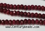 CCN2132 15.5 inches 4*6mm faceted rondelle candy jade beads