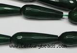 CCN2163 15.5 inches 10*30mm faceted teardrop candy jade beads