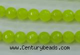 CCN2263 15.5 inches 8mm faceted round candy jade beads wholesale