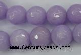 CCN2291 15.5 inches 14mm faceted round candy jade beads wholesale